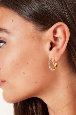 Oval hoops Gold Color Stainless Steel h5 Picture2